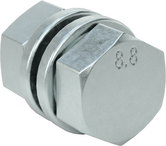 Sınıf 8.8 Çelik Altıköşe Başlı Vidalar, Somunlar ve Pullu, Orta Mukavemet, M6 x 1 mm Diş, 12 mm Uzunluk