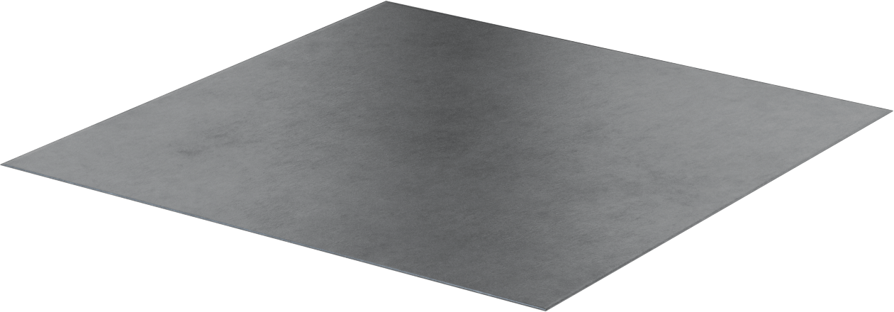Çinko Galvanizli Düşük Karbonlu Çelik Sac, 12" x 12", 0.012" Kalınlık