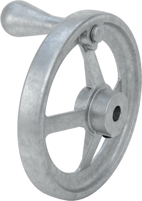 Çinko Dişsiz Delikli Çarklı El Çarkı, Dönen Saplı Delikli Çukur Tekerlek, 3/8" Delik