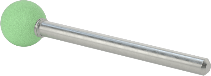 Metaller için Yüksek Performanslı Taşlama Ucu, 1/8" Şaft Çapı, 3/8" Çap x 3/8" Uzunluğunda Baş, Bilye