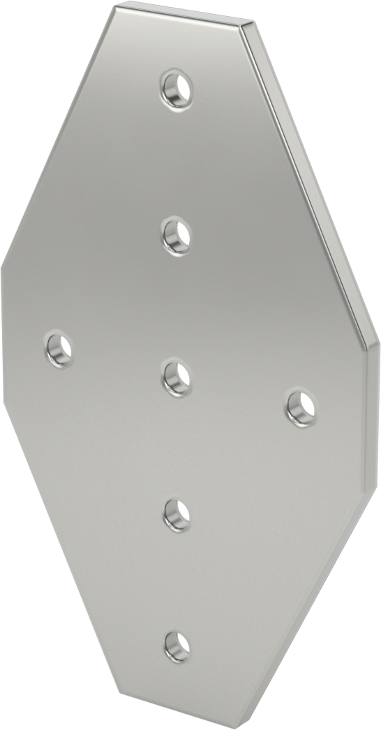 Alüminyum Cıvatalı Çerçeveler için 7-1/2" Uzunlukta Yüzey Braketi — Yüzey Braketi, Alüminyum, 1 1⁄2", 1 3⁄4", 2"