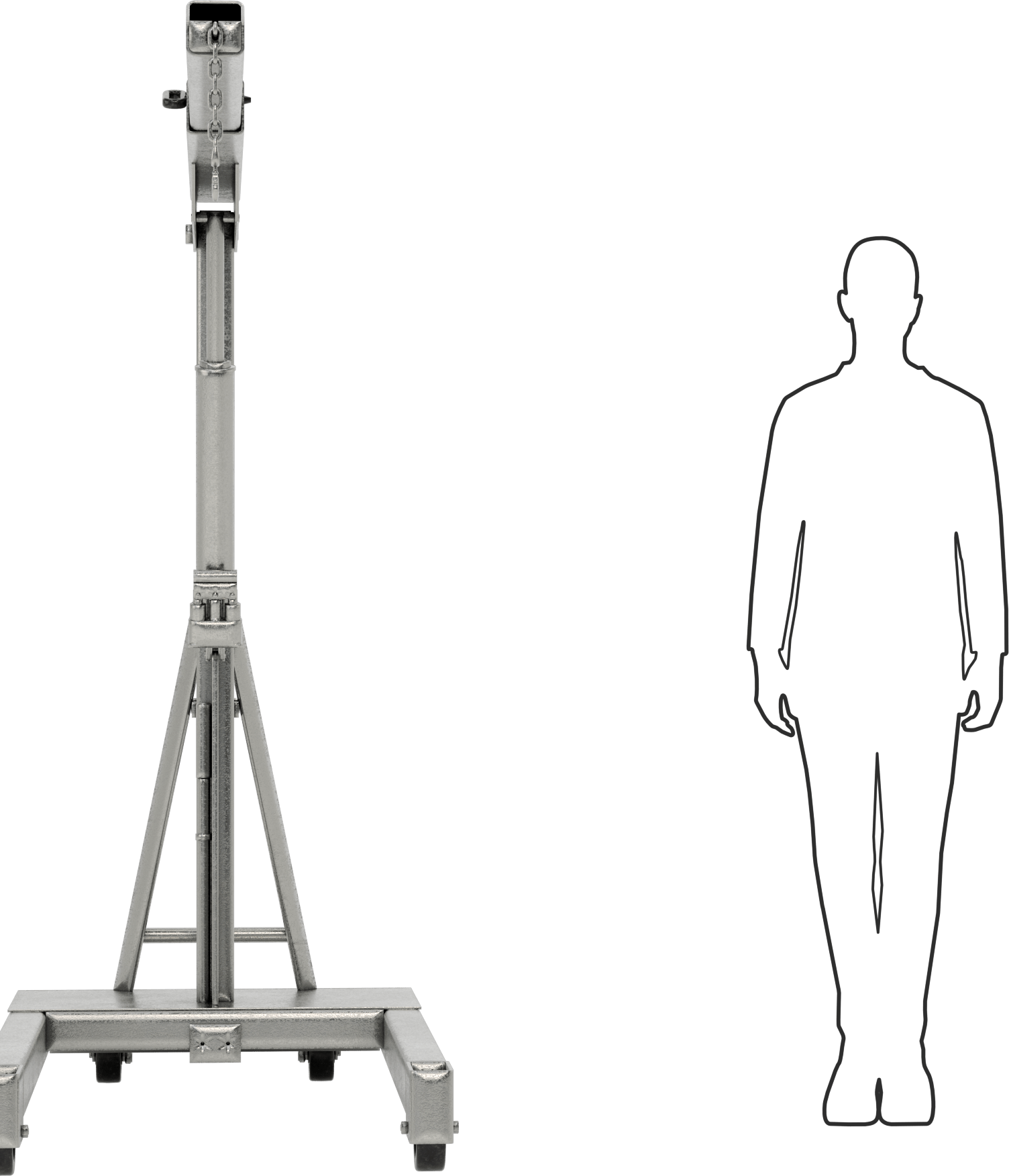 Hidrolik Vinç, 54"-95" Kol Uzunluğu, 1 Ton/2000 lbs. Geri Çekilmiş Kol Kapasitesi