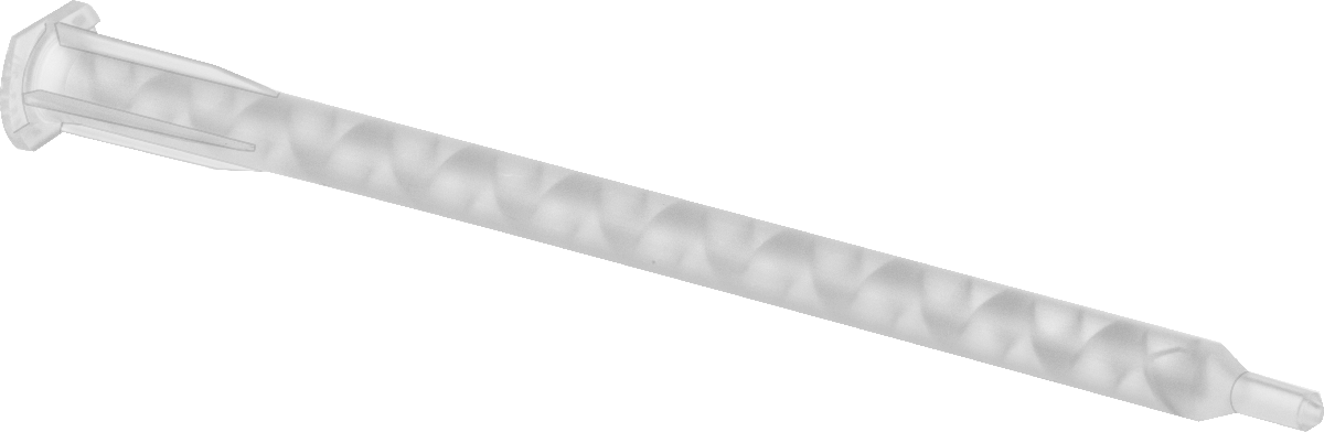 İki Parçalı Yapıştırıcı Kartuşları için Karıştırıcı Nozulu, Bayonet Bağlantı, Luer Slip Ucu, 0.063" Açıklık İç Çapı, 6 inç Uzunluk — 1:1,…