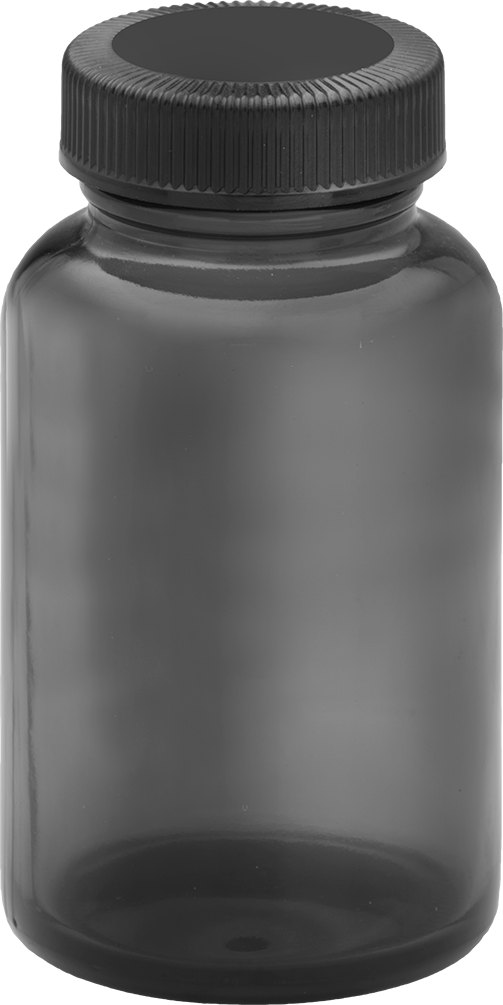 Kehribar Rengi Cam Kavanoz, PTFE Plastik Contalı, 4 FL oz/120 ml Kapasite, 2-1/8" Çap