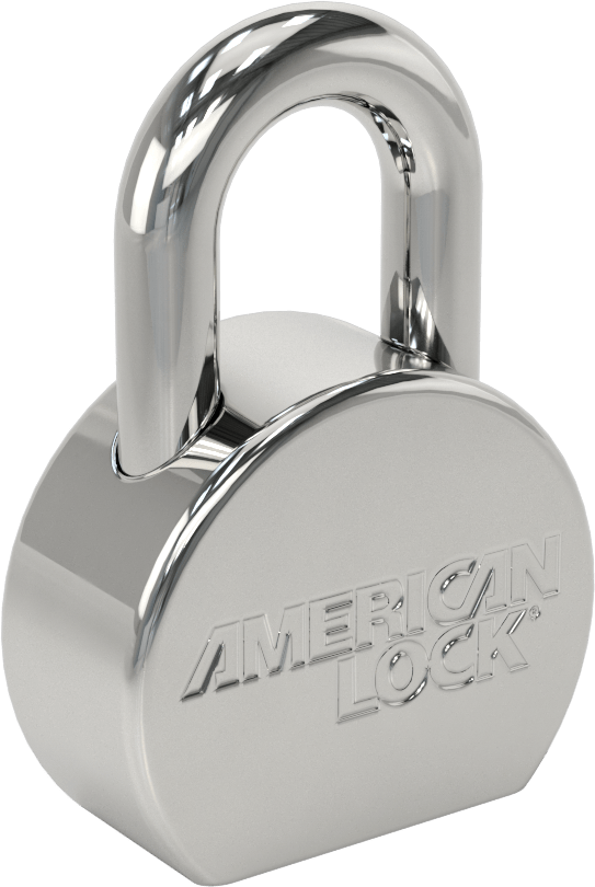 Katı Krom Kaplı Çelik Gövde Asma Kilidi, Ekstra Boşluklu, American Lock 700, Aynı Anahtarlı — Aynı Anahtarlı, 1 1⁄16", 7⁄16"