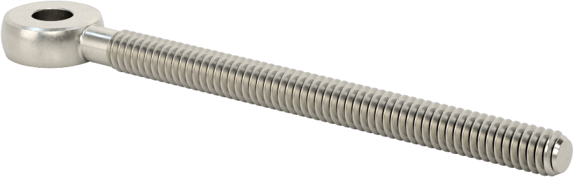 Paslanma ve Aşınmaya Dayanıklı Tam Gijon Ucu Cıvatası, Sağ Yönlü, 304 Paslanmaz Çelik, 1/4"-20 Diş Boyutu, 3-1/2" Merkez Uzunluğu
