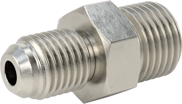 O-Ring Yüz Contalı Bağlantı Parçası, 1/4" Boru Dış Çapı x 37 Derece Havşalı Boru için Adaptör