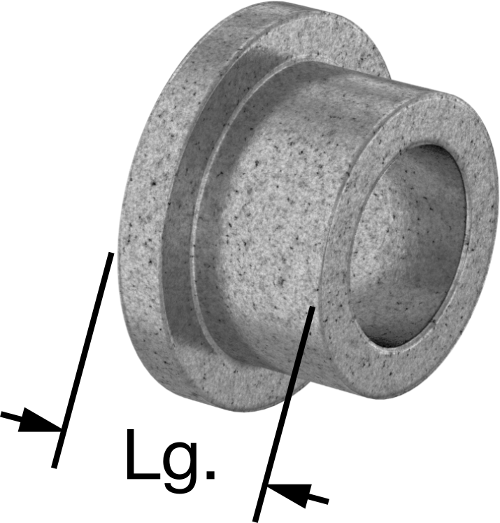 Yüksek Sıcaklık 841 Yatak Bronzu Flanşlı Burçlu Yatak, Grafit Yağlamalı, 1/4" Mil Çapı için, 1/4" Uzunluk
