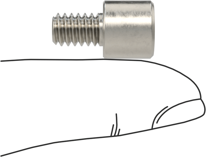 Kare Uçlu Anahtarlar için Alyan Başlı Vida, 18-8 Paslanmaz Çelik, 1/4"-20 Diş Boyutu, 3/8" Uzunluk