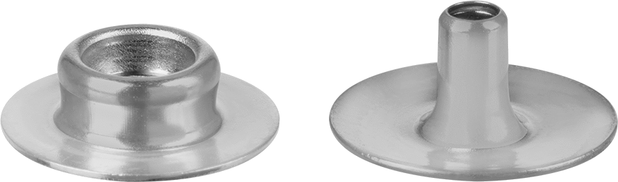 Minyatür Nikel Kaplı Pirinç Erkek Çıtçıt Yarıları — Pirinç, Erkek, 1⁄2"