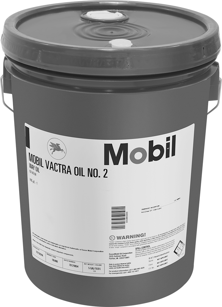 Mobil Vactra Number 2 Kayma ve Yürütme Yağı, 5 Galon Kova — Kova, 5 gal., 68