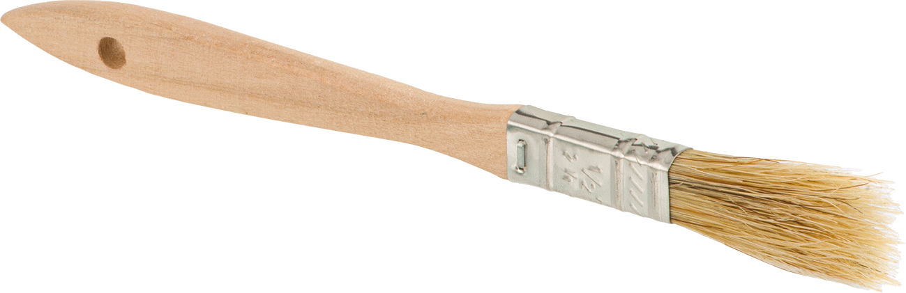 Ahşap Saplı Tek Kullanımlık Fırça, Solvent Bazlı Kaplama için. 5" Genişlik x 1.5" Uzunlukta Kıllar