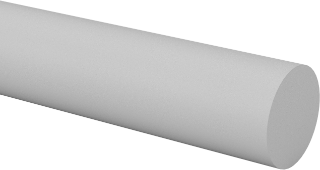 Darbeye Dayanıklı, Kolay Şekillendirilebilir ABS Çubuk, 1/8" Çap, 4 ft. Uzunluk