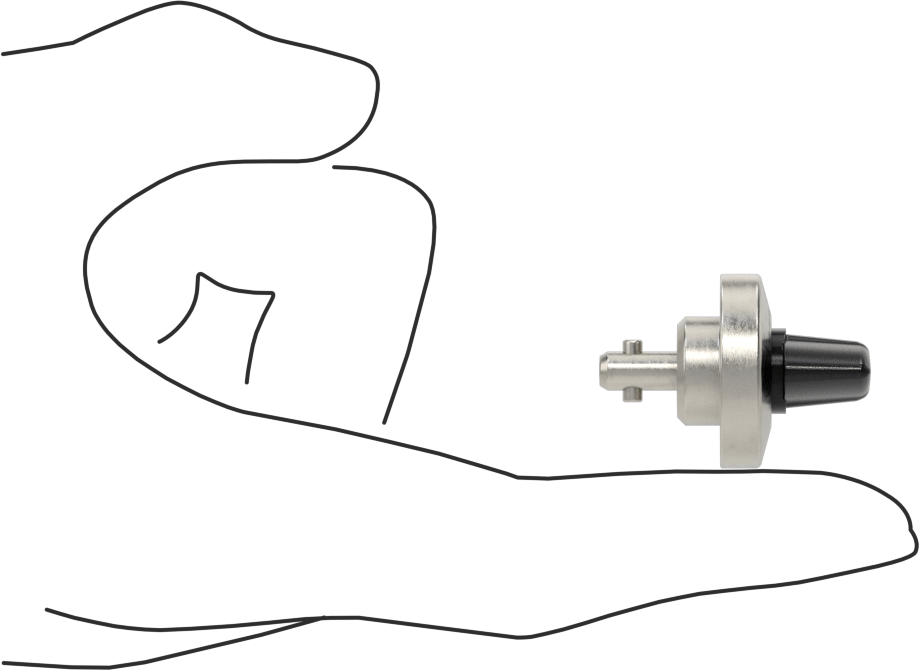 Çeyrek Dönüşlü Hızlı Değiştirilebilir Sabitleme Kelepçesi, 1/8" ila 3/8" Levha Kalınlığı için, 5 mm Şaft Çapı