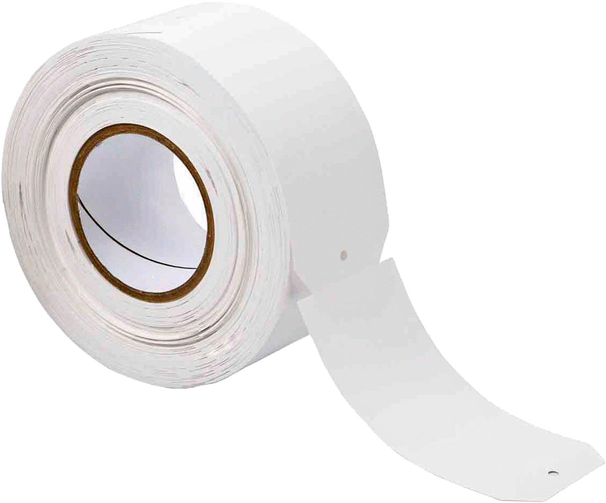 Termal Transfer Etiket Yazıcı Bandı, Ön Kesim, Etiket, Polipropilen Plastik, 3" Genişlik x 6" Uzunluk — 3", Düz Arka Yüzey, Boş