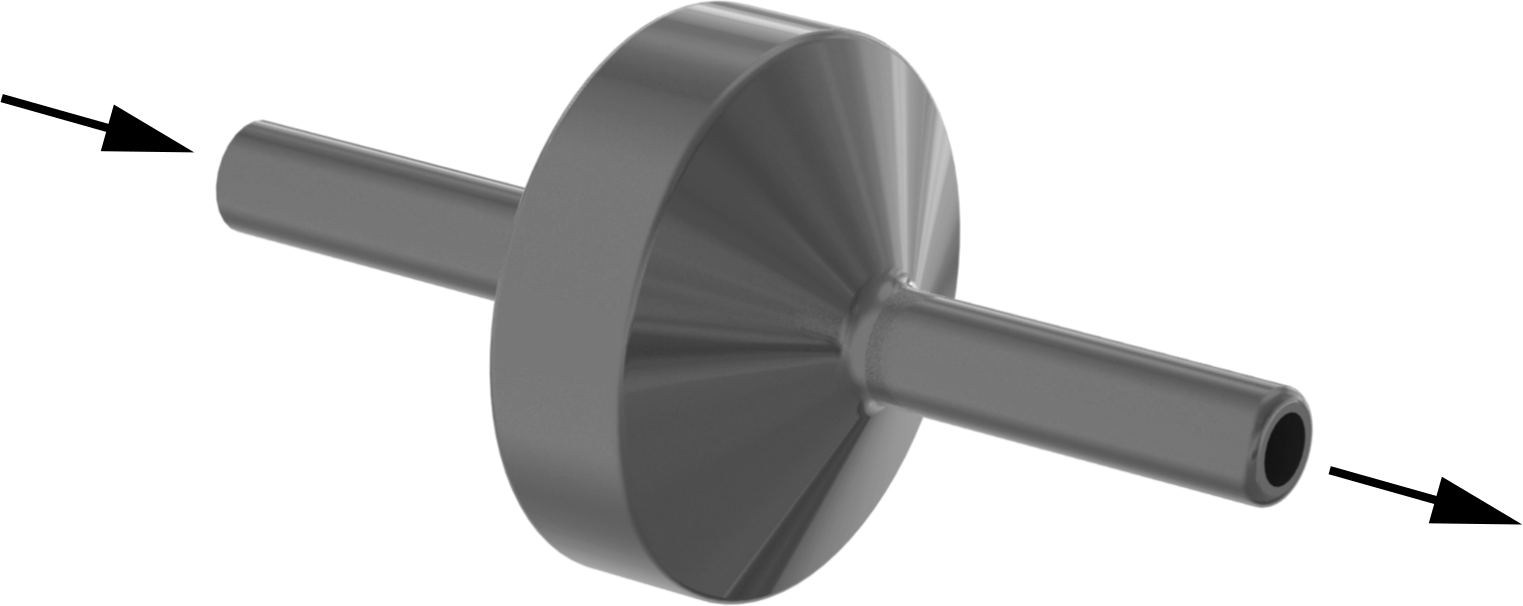 Çekvalf, Yüksek Çevrimli, Polipropilen Gövde, Dişsiz, 1/8" Boru İç Çapı için, Siyah — Plastic, Polypropylene, 0.5 psi, Hava, Su