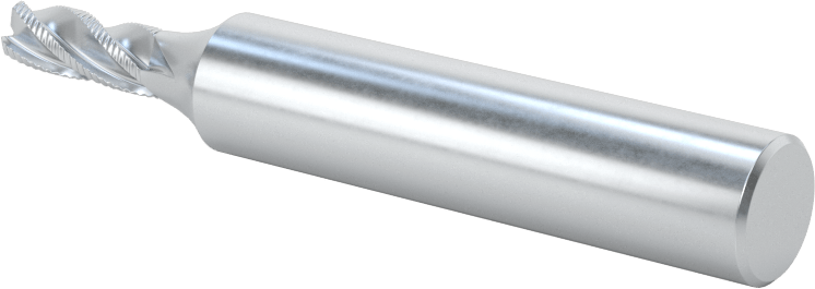 Kaba İşleme Kobalt Çelik Kare Uçlu Freze, Kaplamasız, 4 Kanallı, 3/16" Freze Çapı, 2-3/8" Toplam Uzunluk, İnce