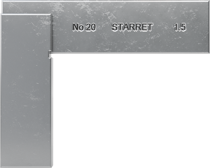 Starrett Yüksek Hassasiyetli Gönye, 1-1/2" x 1-1/2" Bıçak Uzunluğu