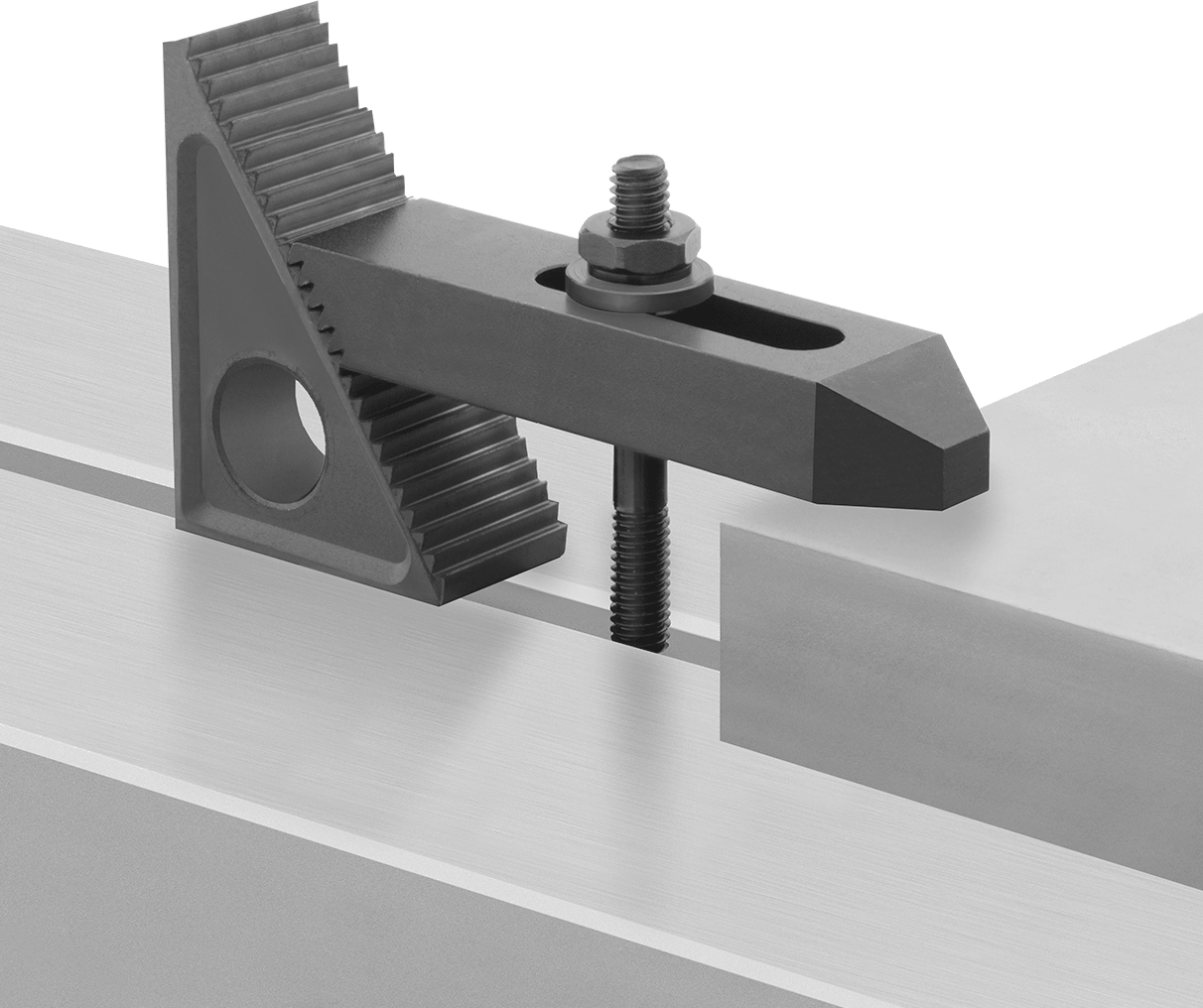 Basamak Kurulum Kelepçesi, 1/4", 5/16 inç ve 3/8 inç Çapında Saplamalar, 2-1/2" Uzunluk