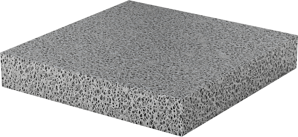 Hafif Alüminyum Köpük, Büyük Hücre, 1" Kalınlık x 6" x 6"