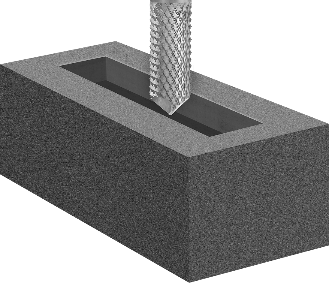 Fiberglas için Freze Ucu, Elmas Oluklar, 1/4" Çaplı Matkap/Freze Kesimi, 3/4" Kesme Uzunluğu