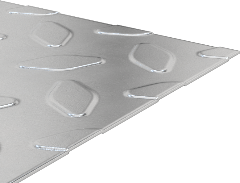 Dokulu Paslanma ve Aşınmaya Dayanıklı 3003 Alüminyum Levha, Taban Deseni, 0.032" Kalınlık, 12" x 12"