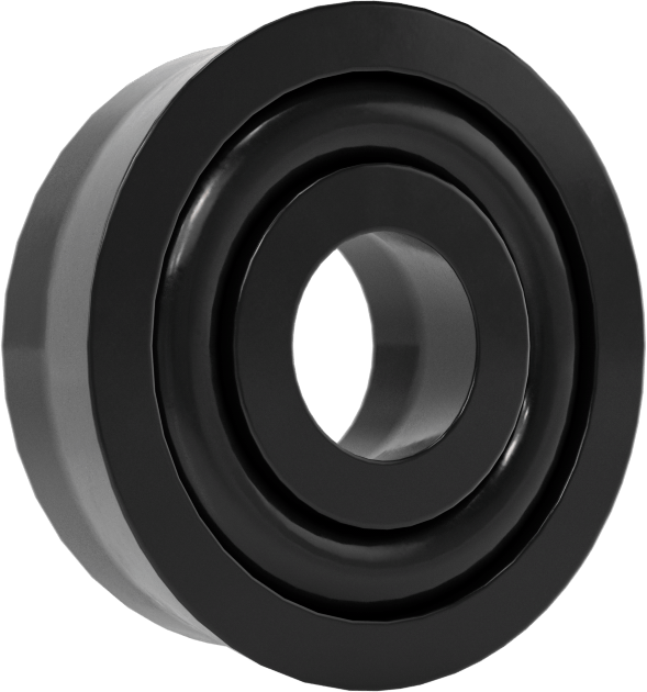 O-Ring Yüklü U-Cup Conta, 0.138 inç Genişlikli Yiv için, 0.125" İç Çap x 0.375" Dış Çap x 0.125" Genişlik