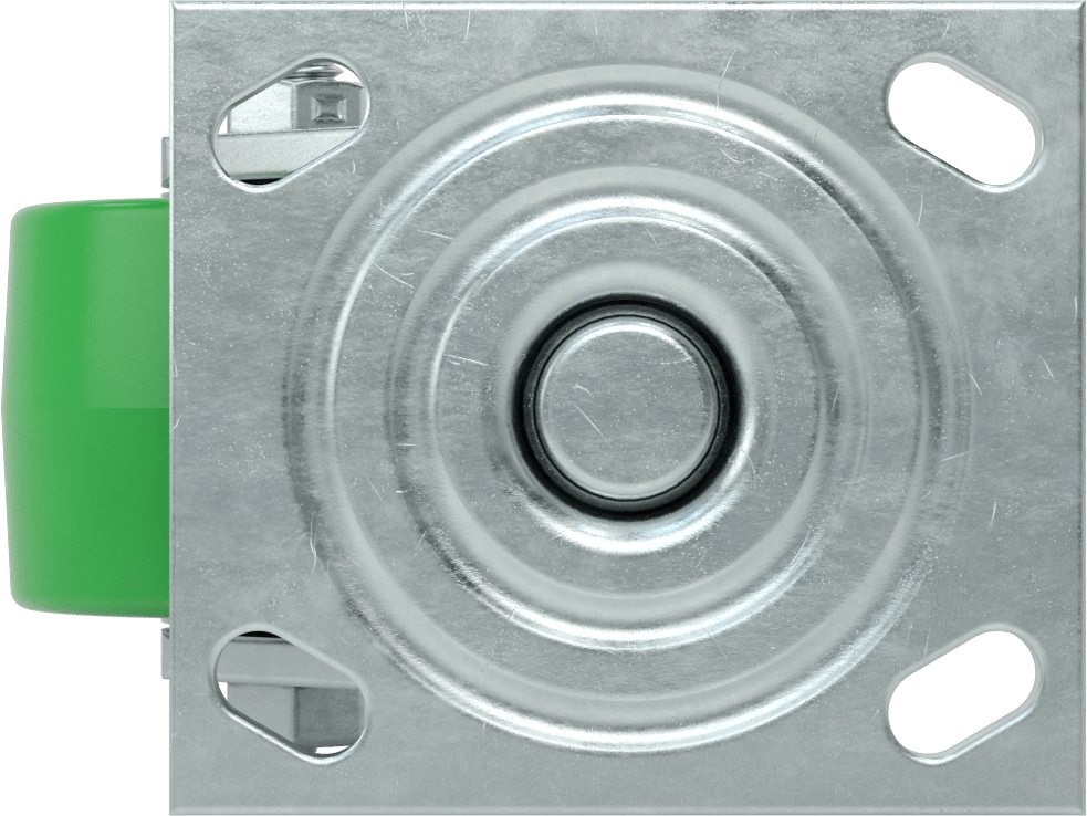 4-1/2" x 4" Montaj Plakalı Samson Tekerlek, 3-1/4" Çaplı 95A Durometre Poliüretan Tekerlekli Döner Ayak