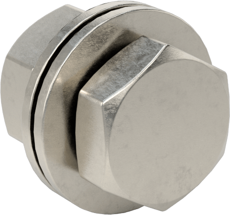 Somun ve Pullu 18-8 Paslanmaz Çelik Altıköşe Başlı Vidalar, 1/4"-20 Diş Boyutu, 1/2" Uzunluk