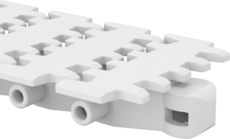 Modüler Mini Zincirli Konveyör için Pürüzsüz Yüzeyli 3-1/4" Genişlik x 5' Uzunlukta Kayış — Kayış, Modüler