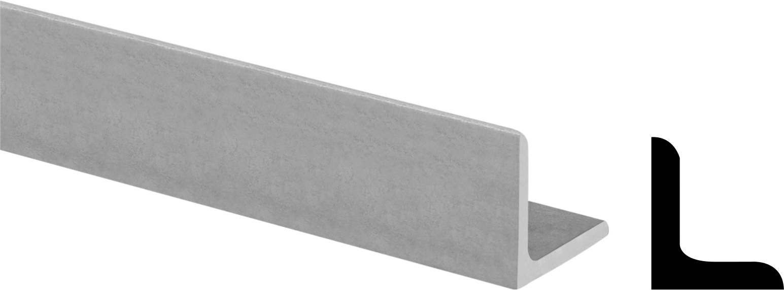 Çinko Galvanizli Düşük Karbonlu Çelik 90 Derece Açı, 1/8" Duvar Kalınlığı, 1/2" Yükseklik x 1/2" Dış Genişlik