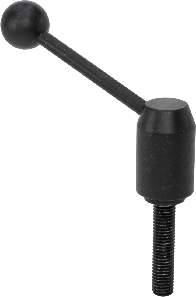 Çelik Ayarlanabilir Tutamak, 1/2"-13 Dişli 2-3/8" Uzunlukta Saplamalı, 4" Çıkıntı — Dişli Saplama, 1⁄2"-13, 3 7⁄8"