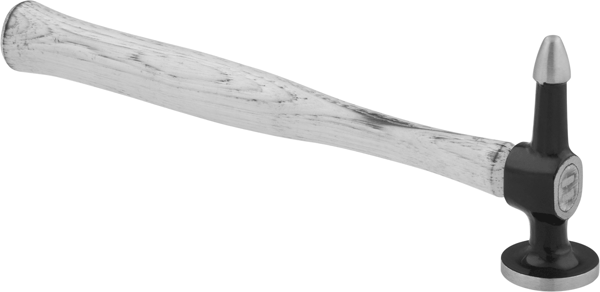 Sac Metal Şekillendirme Çekici, Çivili Başlıklı Yuvarlak Yüz, Hickory Sap, 8 oz. — Sac Şekillendirme, Düz, Hickory, Wood