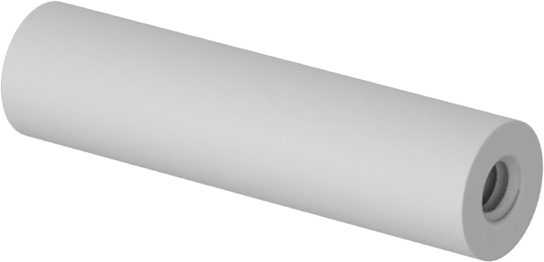 Naylon 6/6 Dişi Dişli Yuvarlak Ara Parça, 1/8" Dış Çap, 1/2" Uzunluk, 0-80 Diş Boyutu