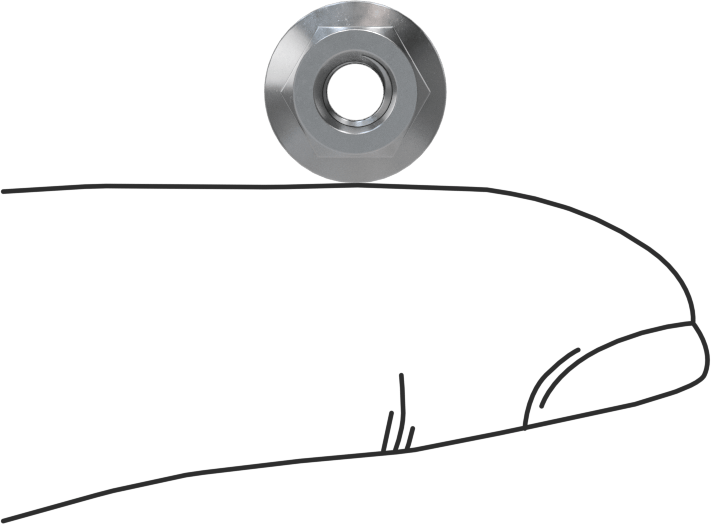 Orta Mukavemetli Çelik Tırtıklı Flanş Somunları, Sınıf 8, M4 x 0.7 mm Diş Boyutu