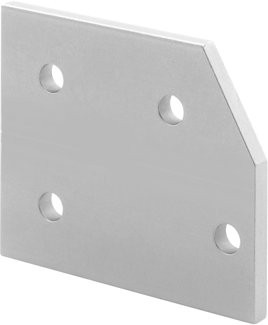 T-Yivli Çerçeve, 40 mm Yüksekliğinde Tek Ray için Gümüş 30 Derece Braket