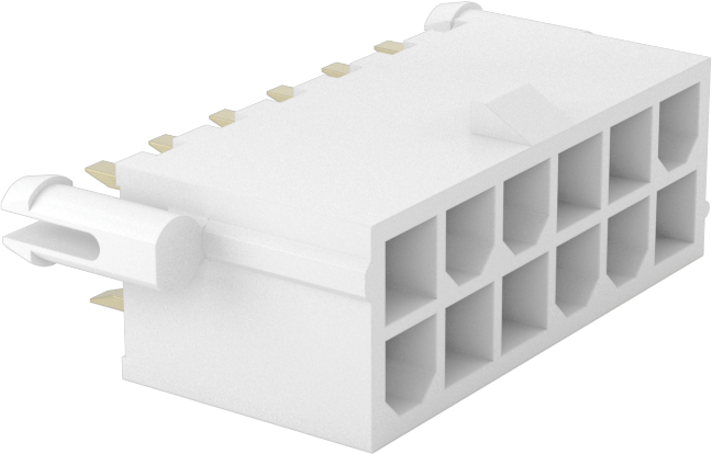 Kilitleme Tırnağına Sahip Molex Devre Kartı Konektörü için 12 Kutuplu Devre Kartı Konektörü — Molex, Molex Mini-Fit Jr., Mini-Fit Jr., Erkek