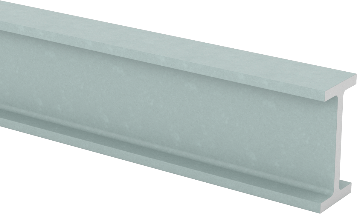 Yapısal FRP Fiberglas I-Kiriş, 1/4" Duvar Kalınlığı, 1-1/2" Genişlik x 3" Dış Yükseklik, 5 Fit Uzunluk