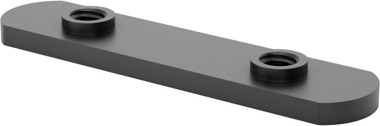 Uç Beslemeli T-Yivli Çerçeve Bağlantı Elemanları, 1.5 inç Ray için Çift Somun, 1/4"-20 Diş, 0.2220 inç Kalınlık
