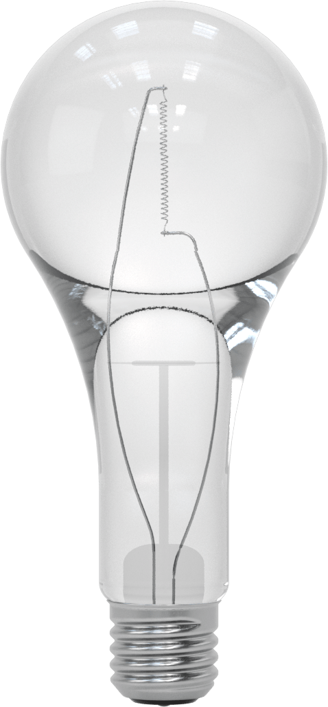 Vidalı Taban Ampul, Yüksek Sıcaklık, Armut, 300W, 3600 lümen