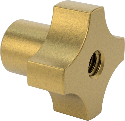 Pirinç Topuz, 1/4"-20 Dişli Delik, 4-Arm