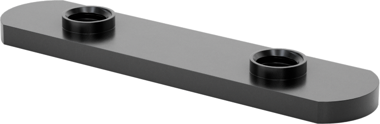 T-Yivli Çerçeve, 1.5" Yüksekliğinde Ray İçin Uçtan Beslemeli Çift Somun, 5/16"-18 Diş Boyutu