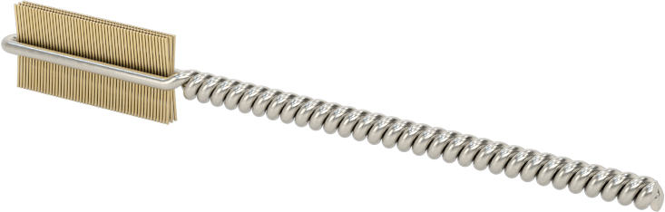 İç Dişler için Boru Fırçası, Çizilmeye Dayanıklı, 3/32" Şaft, 1/4" Fırça, 0.003" Kıllar