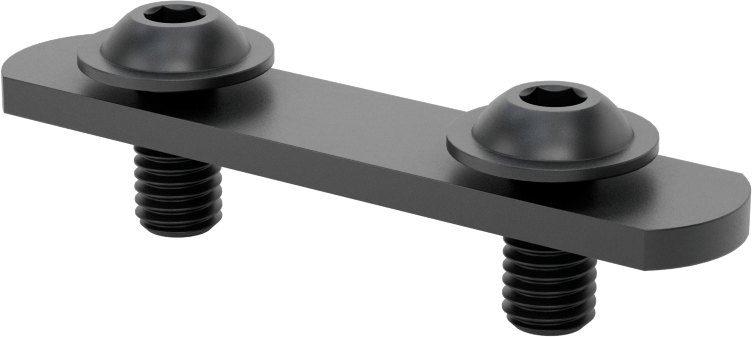 T-Yivli Çerçeve, Çift Somun ve M8 Flanşlı Düğme Başlı, 1.5 inç ve 40 mm Ray — End Feed, Vida ve Somun Seti, Ofset