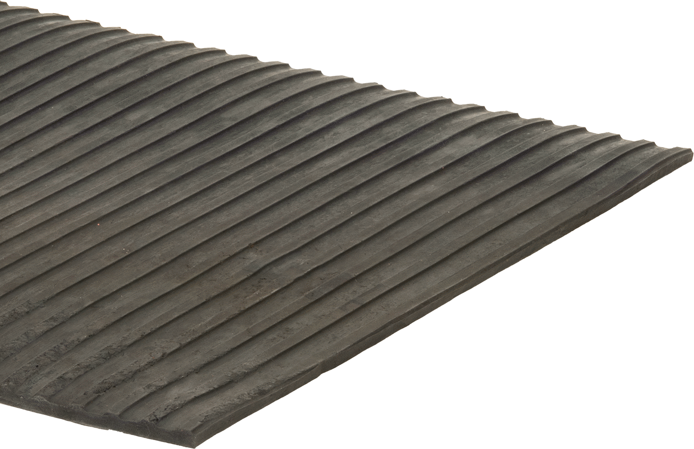 Çekiş Zemin Paspası, Yivli SBR Kauçuk, 24" Genişlik x 1/4" Kalınlık