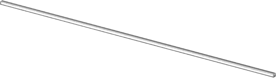 Ekstra Sert C2 Tungsten Karbür Çubuk, 1/16" Kalınlık x 1/16" Genişlik x 6" Uzunluk