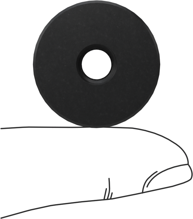 Çelik tırtıllı tutma düğmesi, M8 x 1.25 mm Dişli Delikli, 25 mm Çaplı Başlık