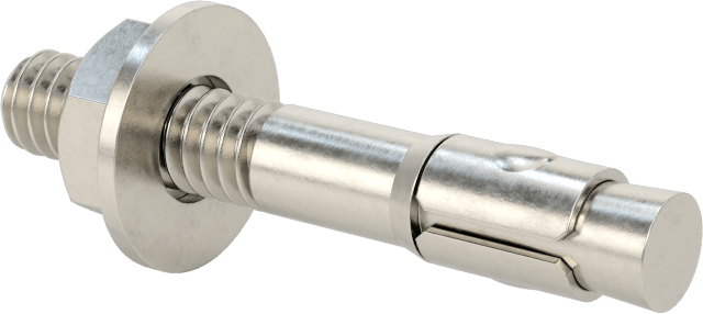 Beton için 316 Paslanmaz Çelik Kamalı Dübel, 1/4" Çap, 1-3/4" Uzunluk