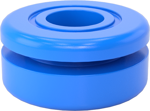 Titreşim Sönümleyici Grometler, PVC, 0.18" Delik Çapı, 0.22" Toplam Kalınlık