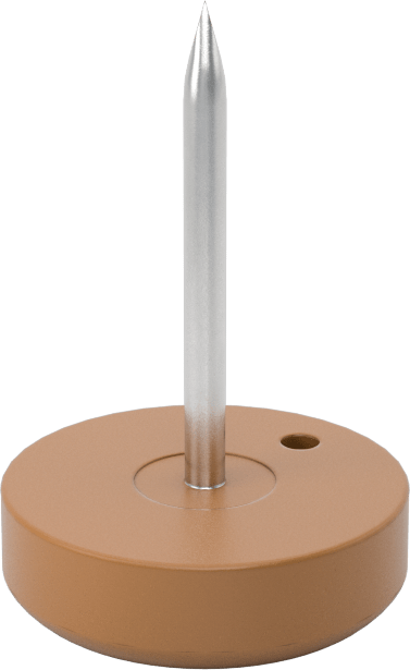 Çekiçle Takılan Koruyucu Ayaklar, 5/8" Çaplı Plastik Tabanlı — Çekiçle Takma, 5⁄8", 3⁄16"